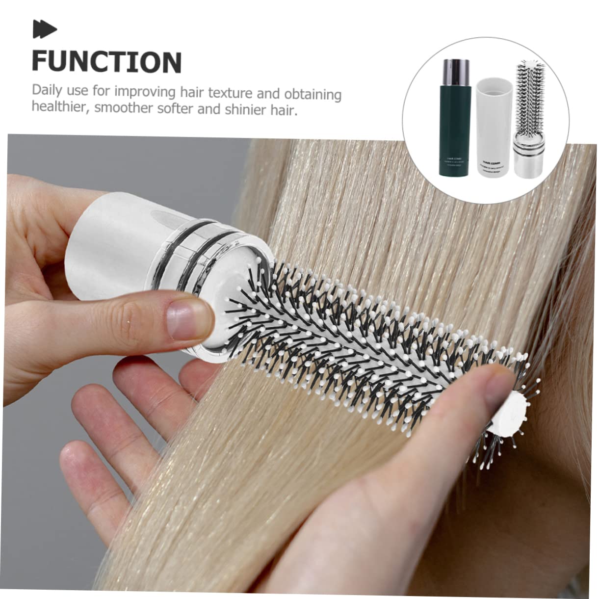 FRCOLOR 4stücke Tragbare Lockenbürsten Faltbare Stylingbürsten Für Für Lockiges Haar Kompakte Haarbürsten Und Entwirren Und Dunkelgrün