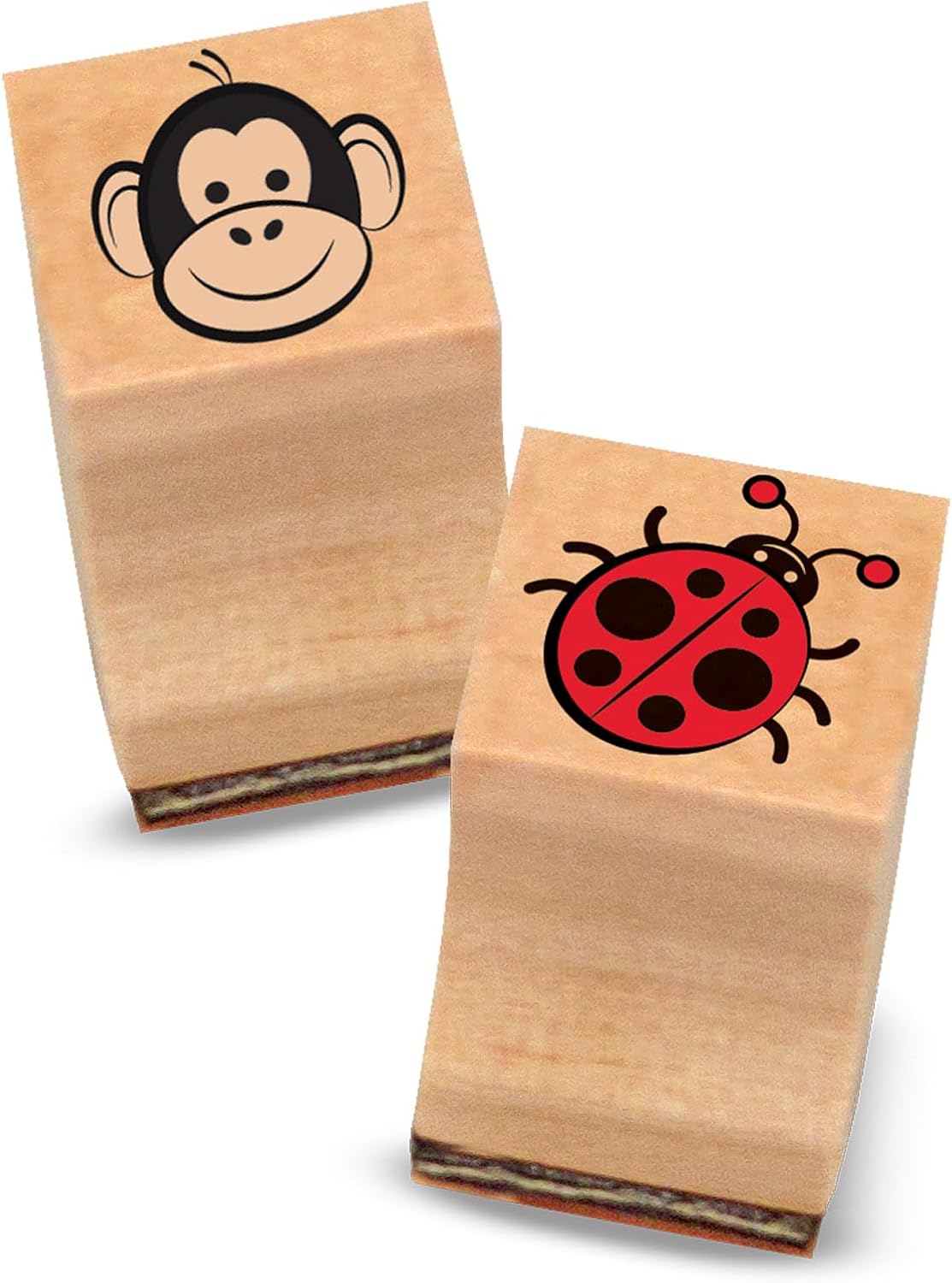 Melissa & Doug Wooden Stamp Set, Favorite Things - 26 Wooden Stamps, 4-Color Stamp Pad - Image 9