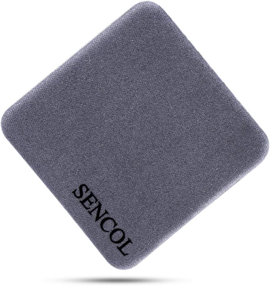 [4-Pack] - Microfiber Screen Cleaner Sticker; Screen Cleaner Cloth; 4-in-1; [Large Size]: 1.6 x 1.6 inches (4cm x 4cm) (Gray)