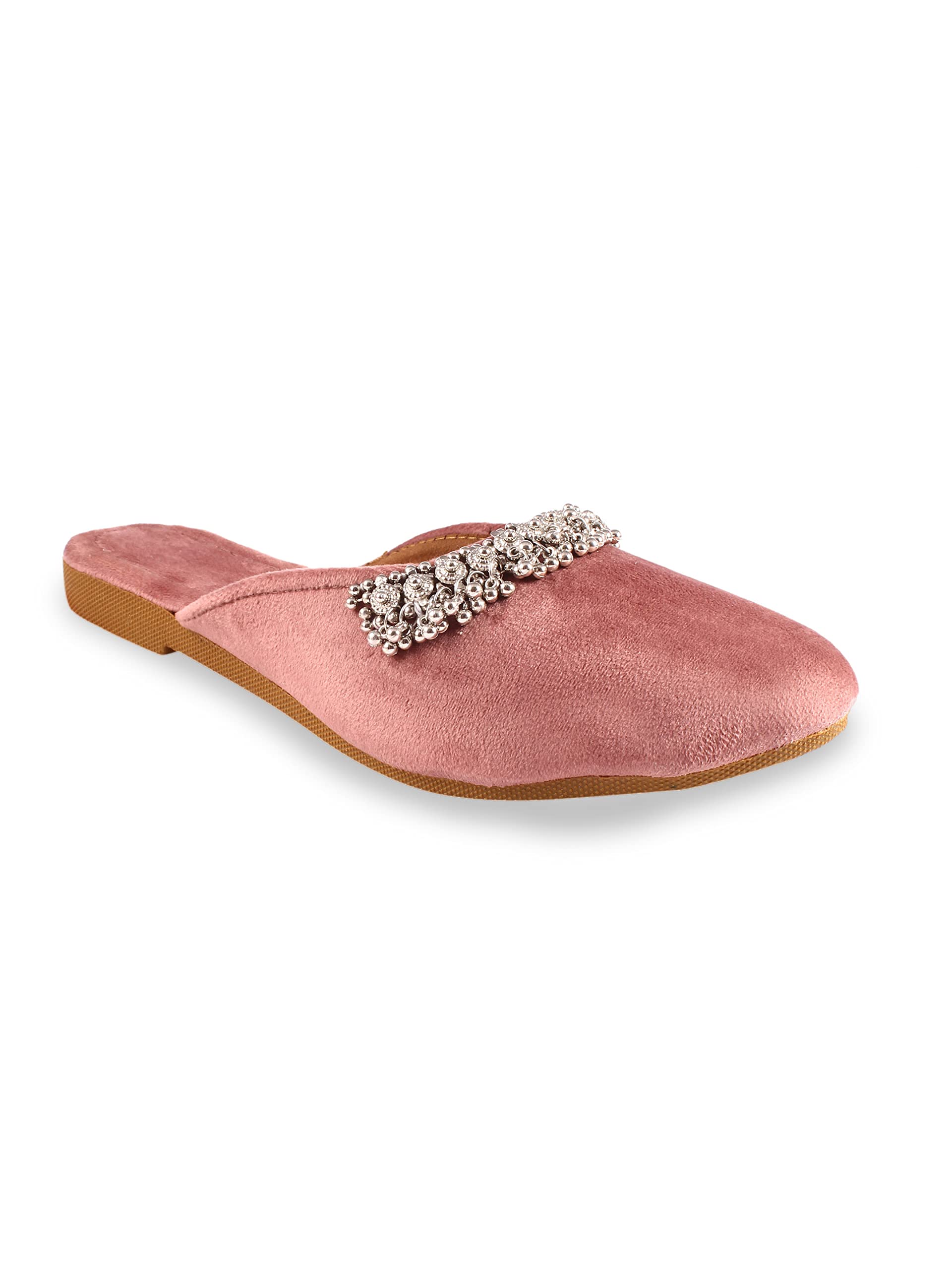 Velvet Women/Girls Traditional Mules/Flats/Ladies Slipper/Jutti Ethnic Footwear-02-image-42