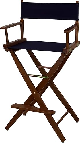 American Trails Mission Oak Frame - Silla directora de lona azul marino de 30.2in de alto