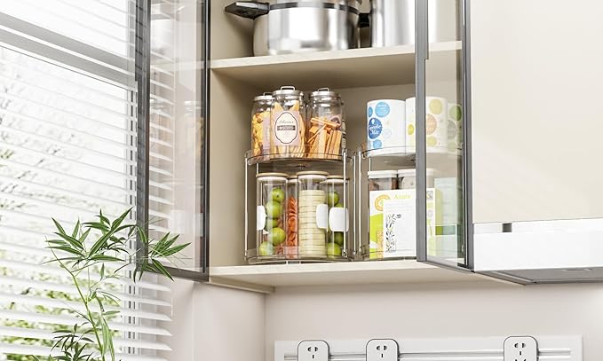 Organizador Giratorio 360° para Baño Yieach, 2 Niveles, Transparente miniatura 7