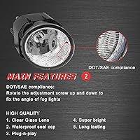 Vista 6 de Luces antiniebla de conducción de repuesto para Nissan Sentra 2000-2003, Nissan Frontier 2001-2004, Nissan Xterra 2002-2004, Maxima 00-01