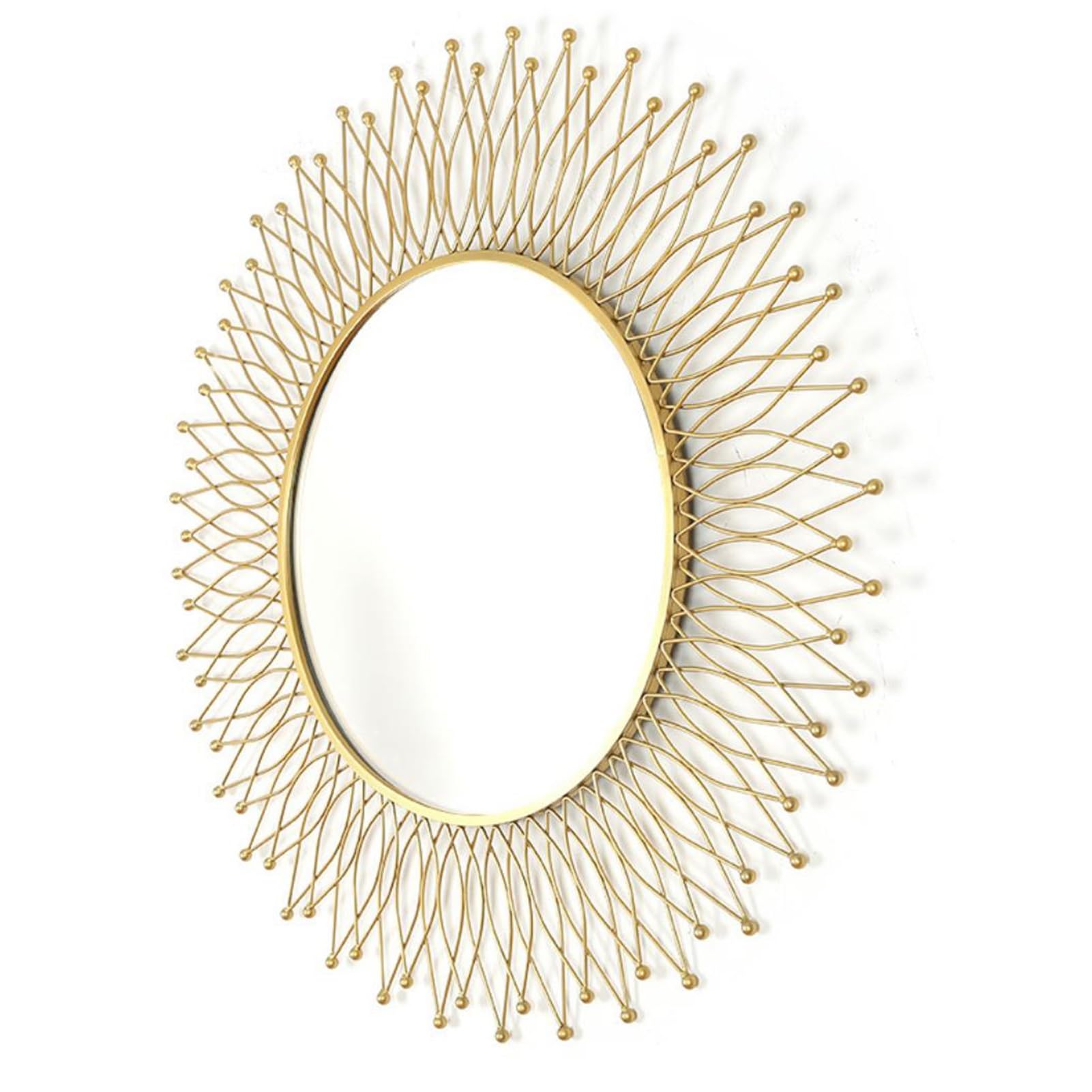 Wwertyy 80Cm Round Wall Mirror Vanity Mirror Large Wall Metal Frame Makeup Mirror For Living Room, Bedroom