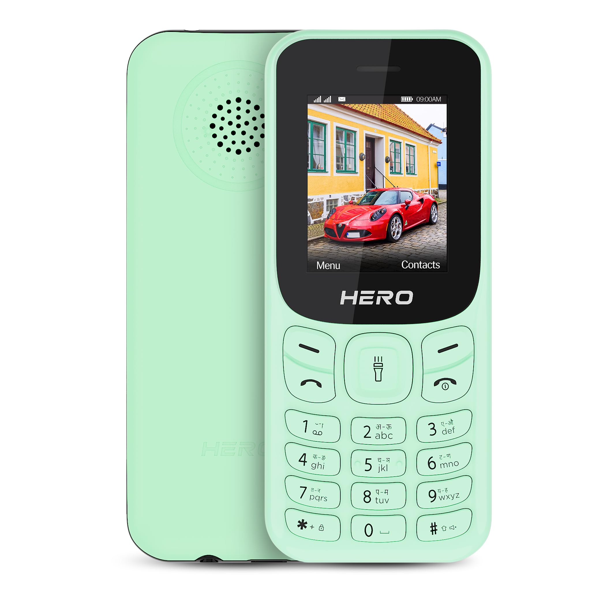 Lava Hero Shakti 2025 Dual Sim Keypad Mobile Phone (with Vibration Alert) | 1.8" Display | Super Saving Battery Mode | Stylish Design | Number Talker | (Mint Green)