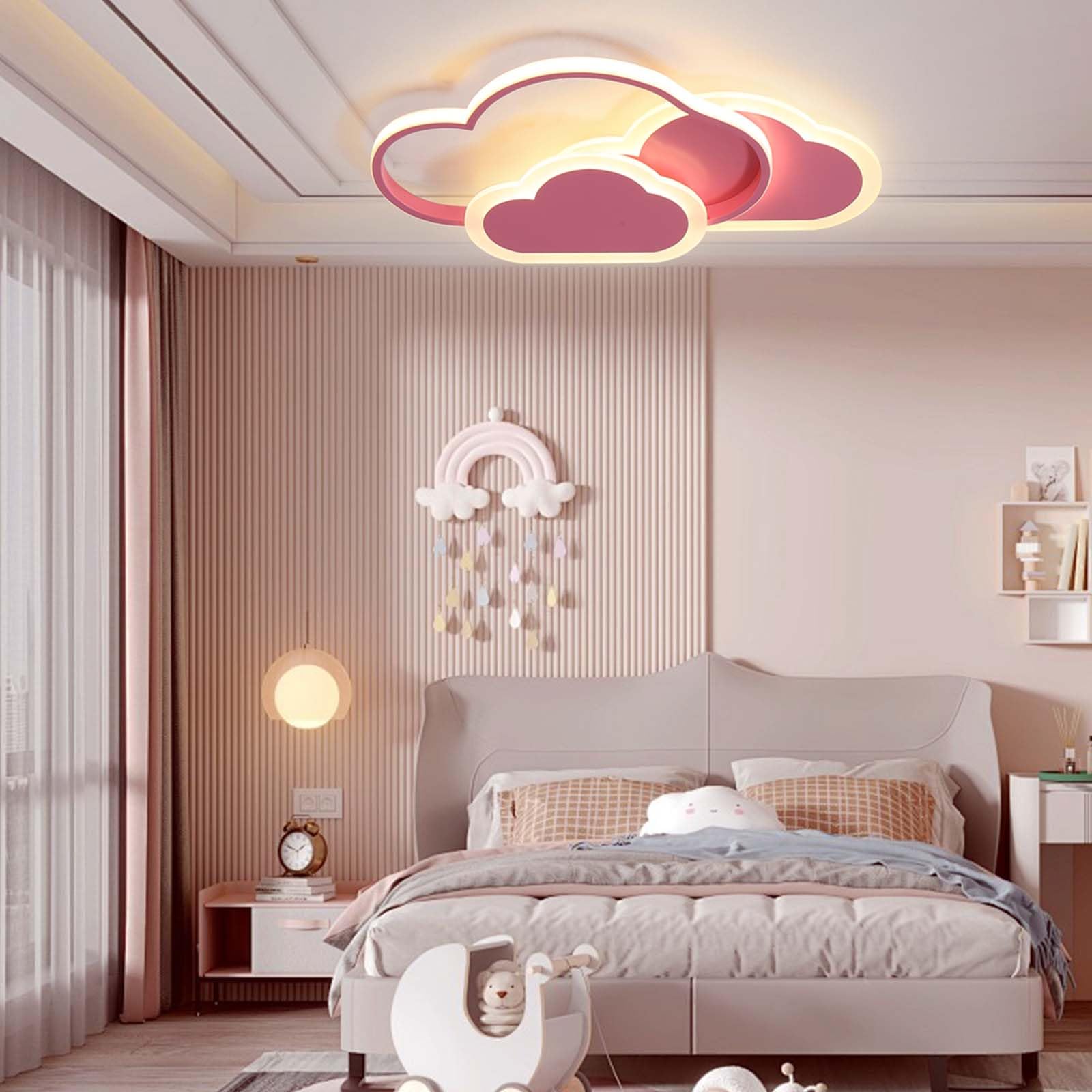 ZEKEI Kinderzimmer lampe decke, Wolkenlampe 42cm mit Fernbedienung, LED Deckenleuchte Kinderzimmer dimmbar 3000-6000K, Wolkenlampe kinderlampe Deckenlampe für Kinderzimmer | Schlafzimmer