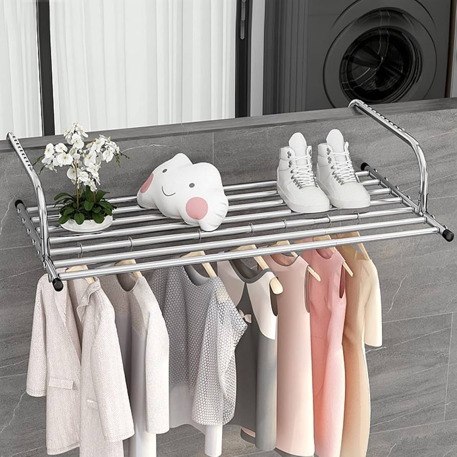 Drying Rack Clothing CUGTZKQ Wall-Mounted Retractable Clothes