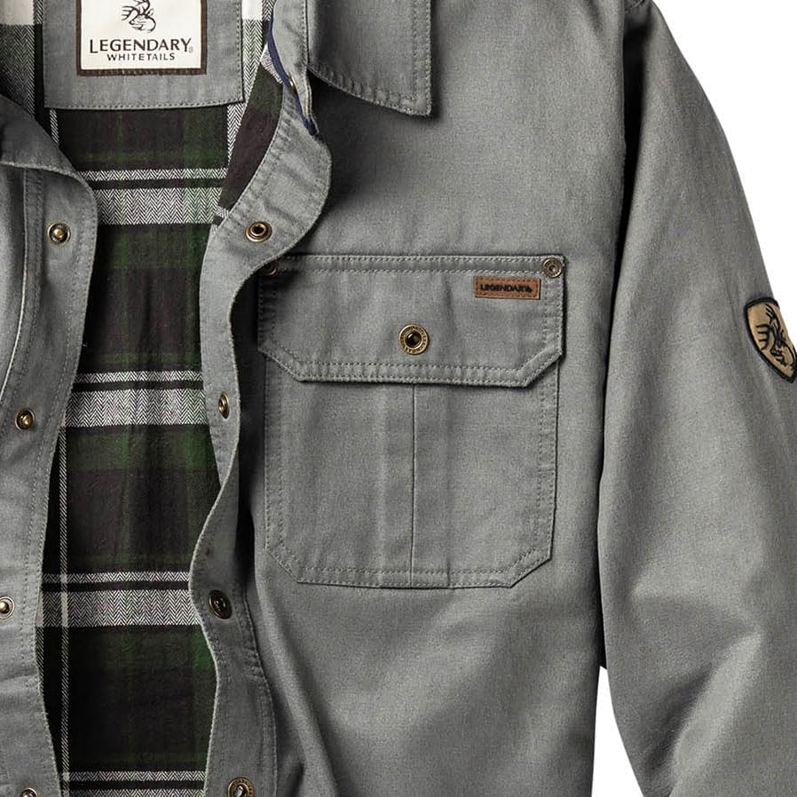 Legendary Whitetails Men's Flannel Lined Shirt Jacket Waxed Cotton Water Resistant - Image 7