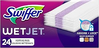 Wet Jet Mop Cleaning Pads Refill, Floor Cleaner for Mopping Wood, Laminate, Tile in Home, Bathroom, Kitchen, All Purpose Multi-Surface Spray Mop Pad for Floor Cleaning, 24ct