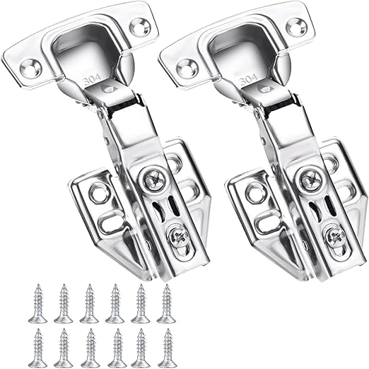 2 Pcs Kitchen Door Hinges Soft Close Hinges Cupboard Wardrobe Doors
