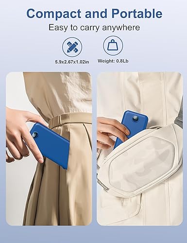 Miniatura 8 de Portable Charger Power Bank, 12000mAh 22.5W USB C Fast Charging with Built-in Cables & Wall Plug, 5-in-1 External Battery Pack with LED Display,