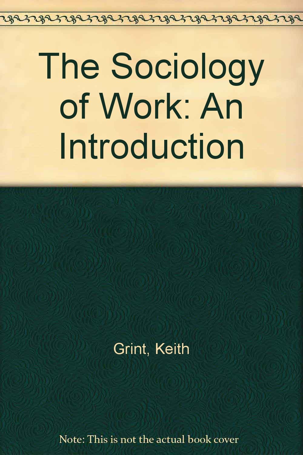 The Sociology of Work An Introduction 9780745606064