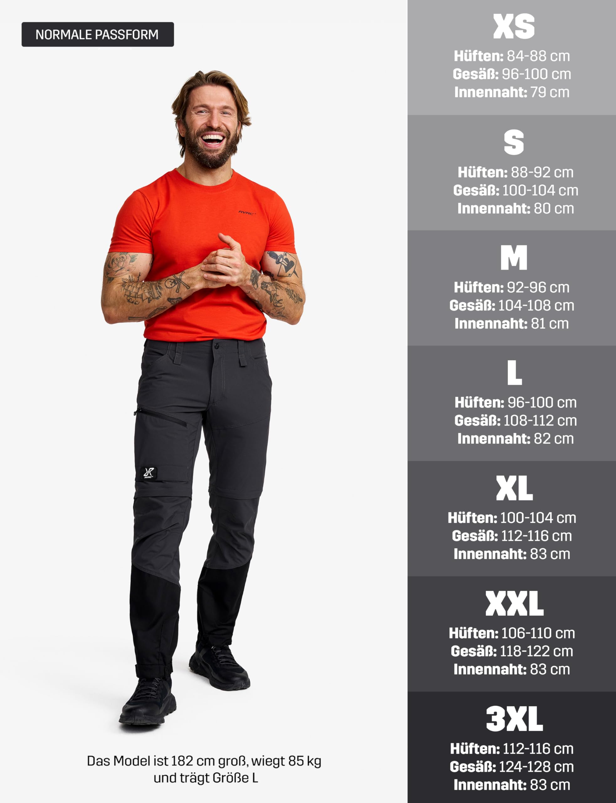 RevolutionRace Range Pro Stretch T Zip-Off Pants für Herren, Wandelbare Wanderhosen für Outdoor-Aktivitäten