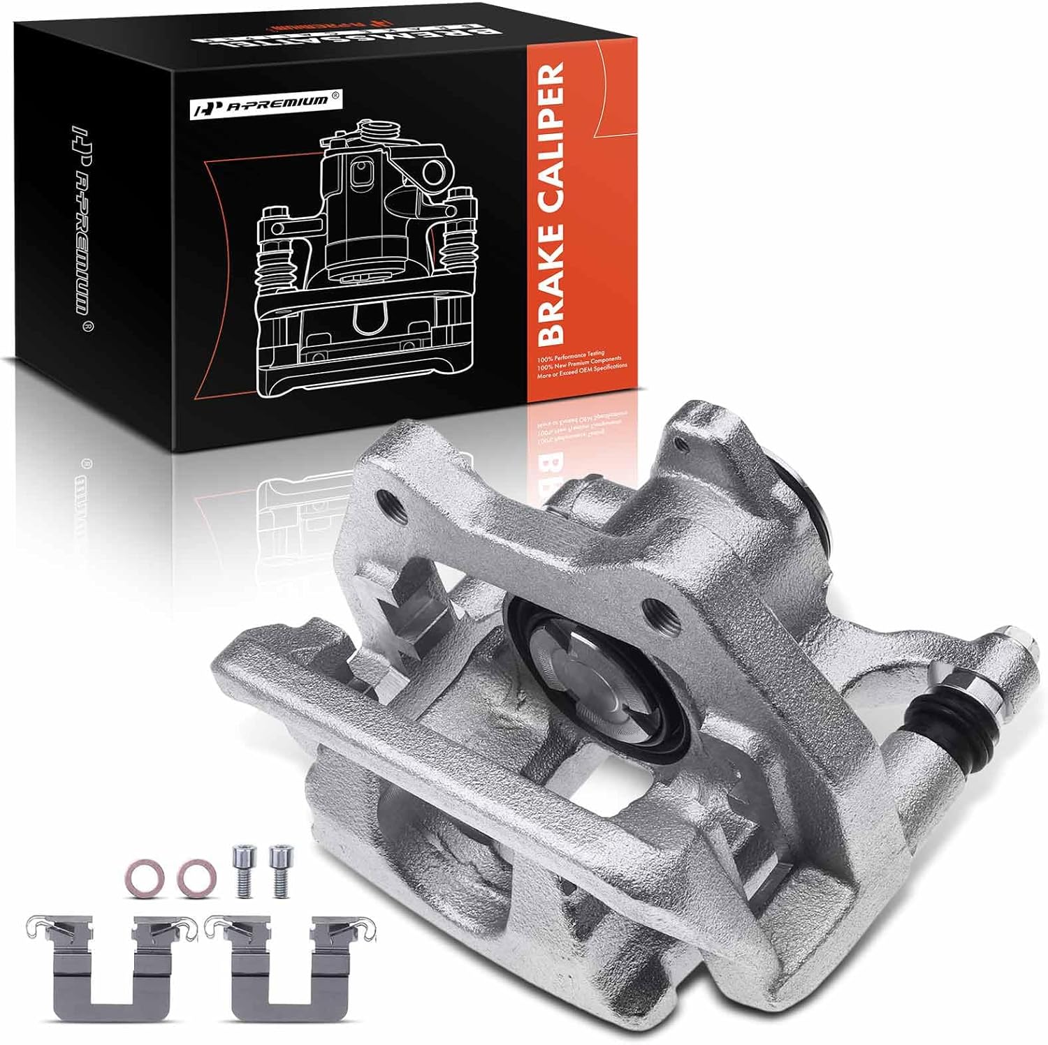 A-Premium Disc Brake Caliper Assembly with Bracket Compatible with Select Acura Models - TLX 2015-2020, Sedan, L4 2.4L, V6 3.5L - Rear Right Passenger Side