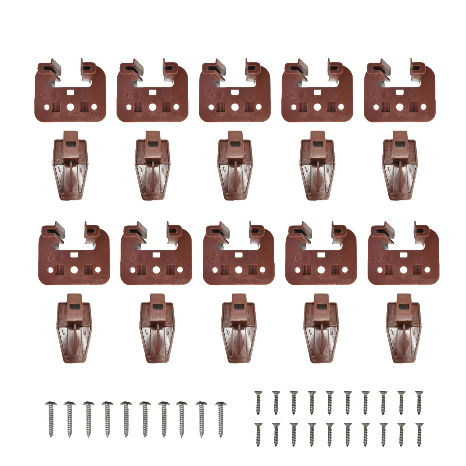 10pcs Rite-Trak I Drawer Track Guide for Kenlin Drawer Guides, Drawer Hardware Replacement of Dresser Center Mount Plastic Drawer Slides, Fits Manufacturer such as Vaughan Bassett, Legacy and Pulask