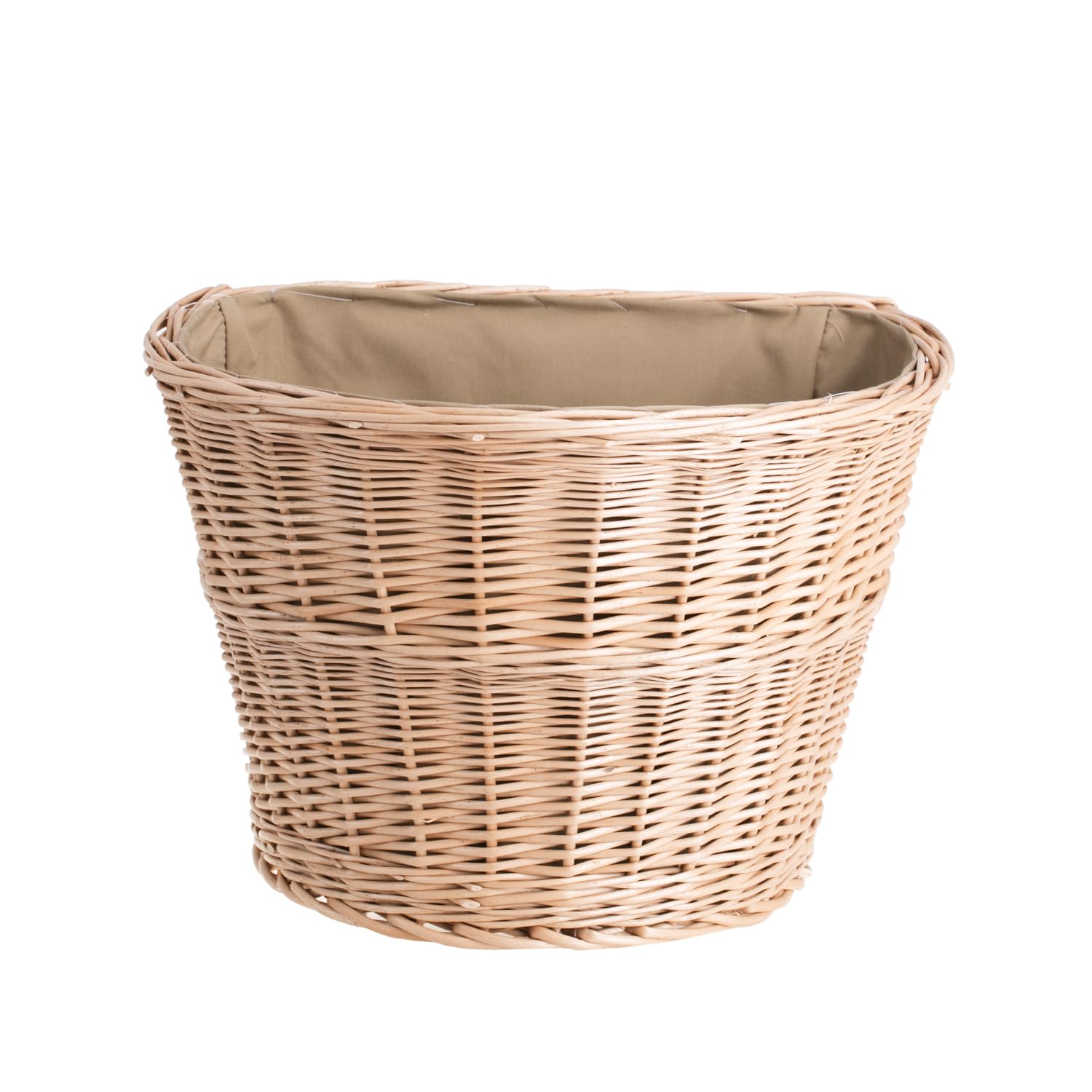 Campana de recogida de frutas y verduras, Mochila con forma de campana de mimbre con tirantes (Natural sin tapa)