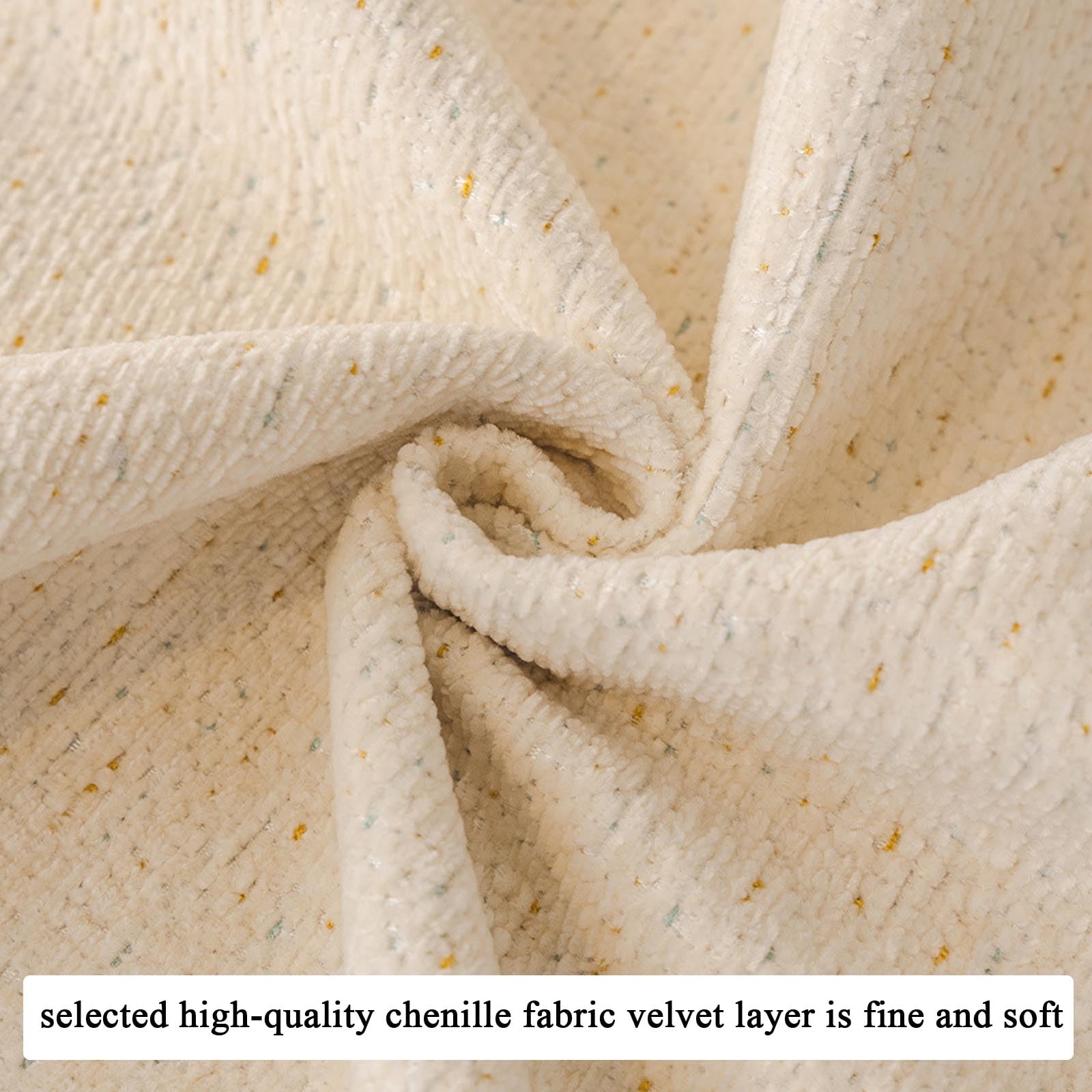 Copertura Per Divano In Tessuto Chenille, Copridivani Antiscivolo, Coprisedili Lavabili In Lavatrice, Protettore Per Mobili Del Soggiorno beige 90 * 240cm