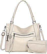 BAIGIO Women's Handbag Shoulder Bags Shoulder Bags Tote in PU Leather Large with Wallets Handbag Shopping Bag Work Bag Hobo Waterproof for Shopping Travel Work Office School, beige