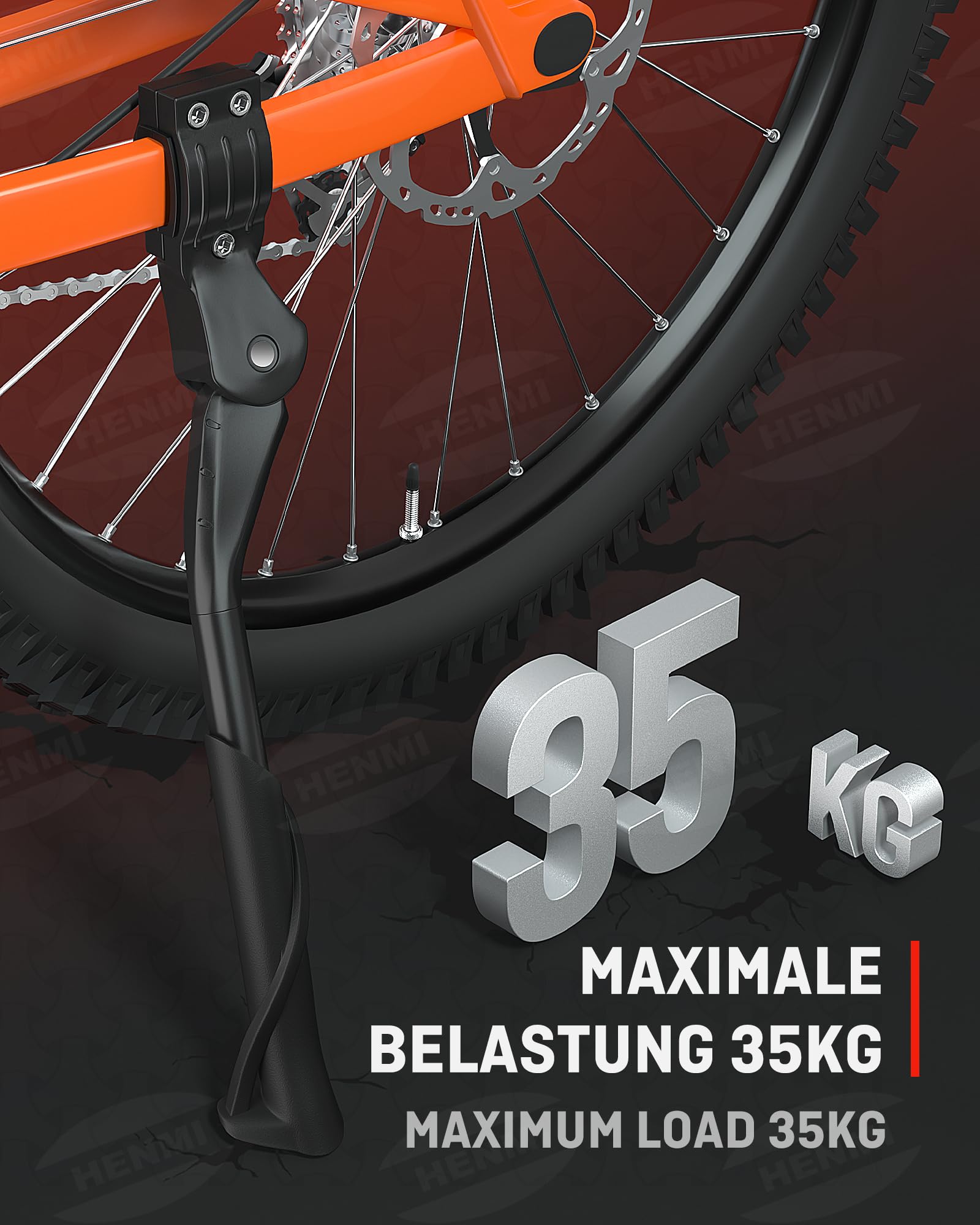 HENMI Bicycle Stand 24-29 Inches, Height Adjustable Bicycle Stand