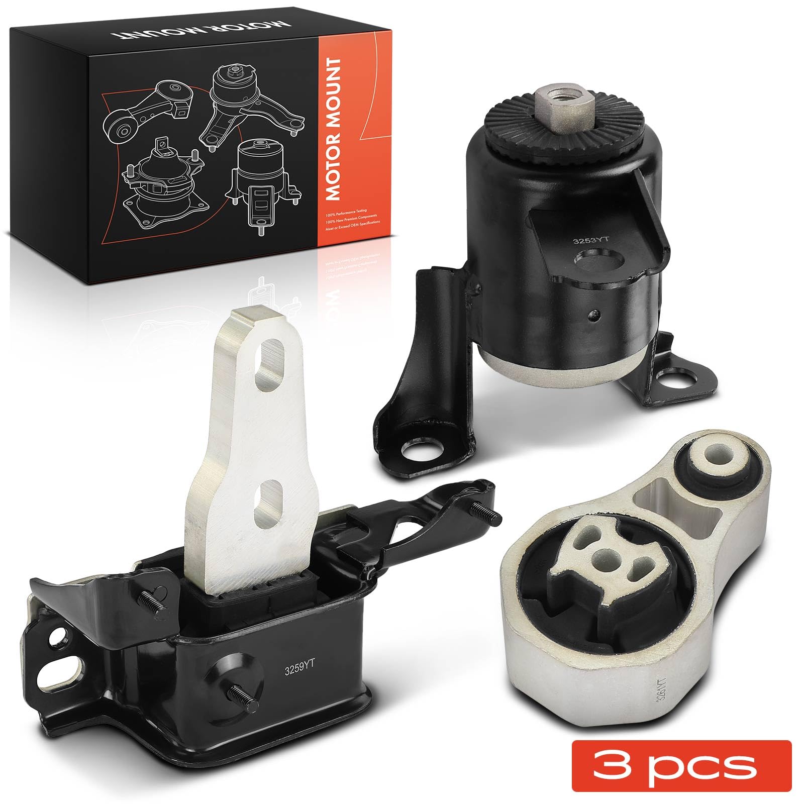 Frankberg 1x Supporto Motore + 1x Supporto del cambio + 1x Supporto di spinta Compatibile con Fiesta VI CB1 CCN 1.2L Fiesta VI CB1 CCN 1.0L B-Max JK 1.0L Fiesta VI CB1 CCN 1.4L EM-4154
