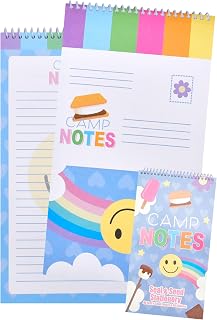 Seal and Send 40 Sheet Stationery Note Card Pad with Seals - Camp Notes