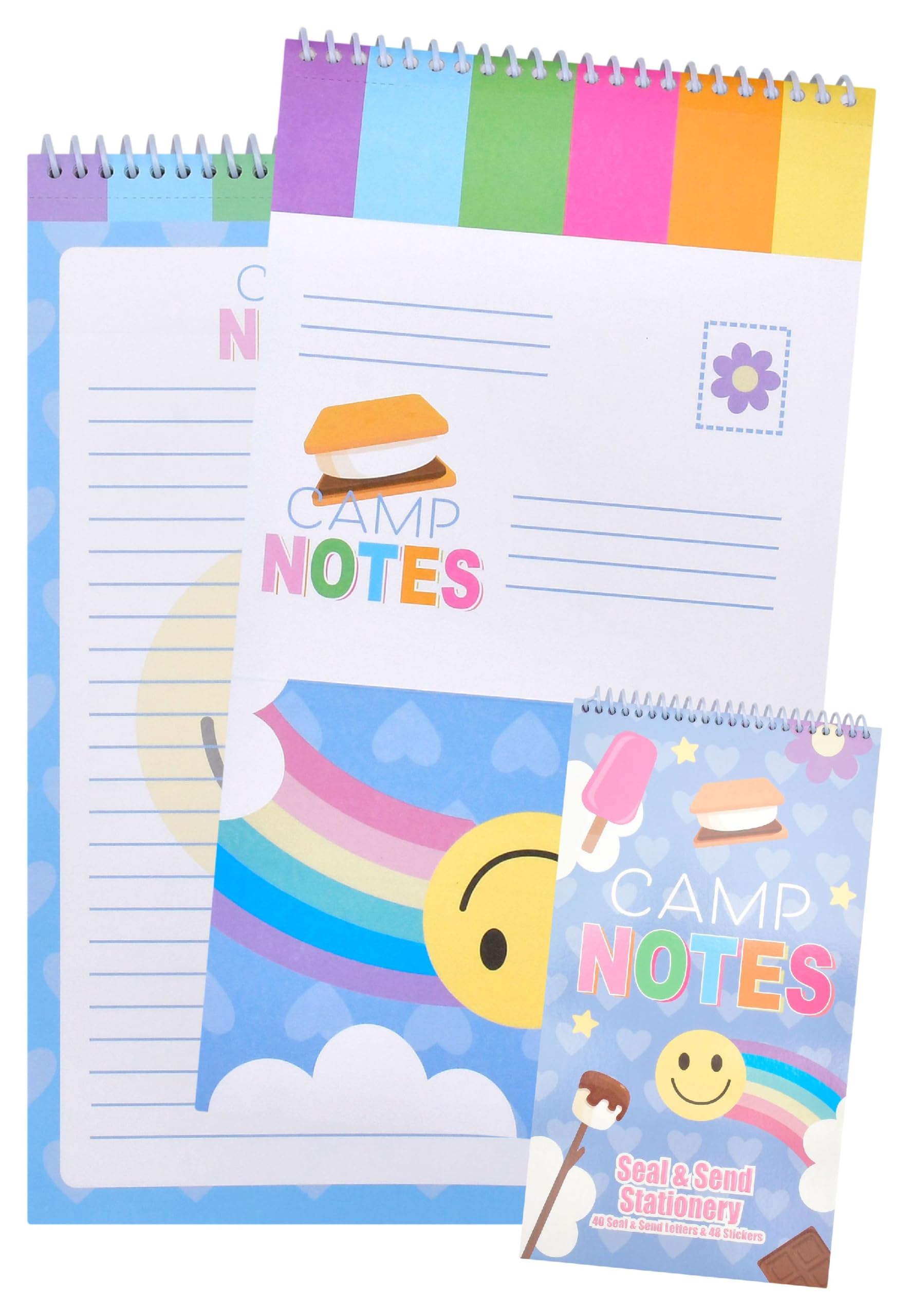 iscream Fold and Send Girls Stationery Card Pad with Seals - Camp Notes