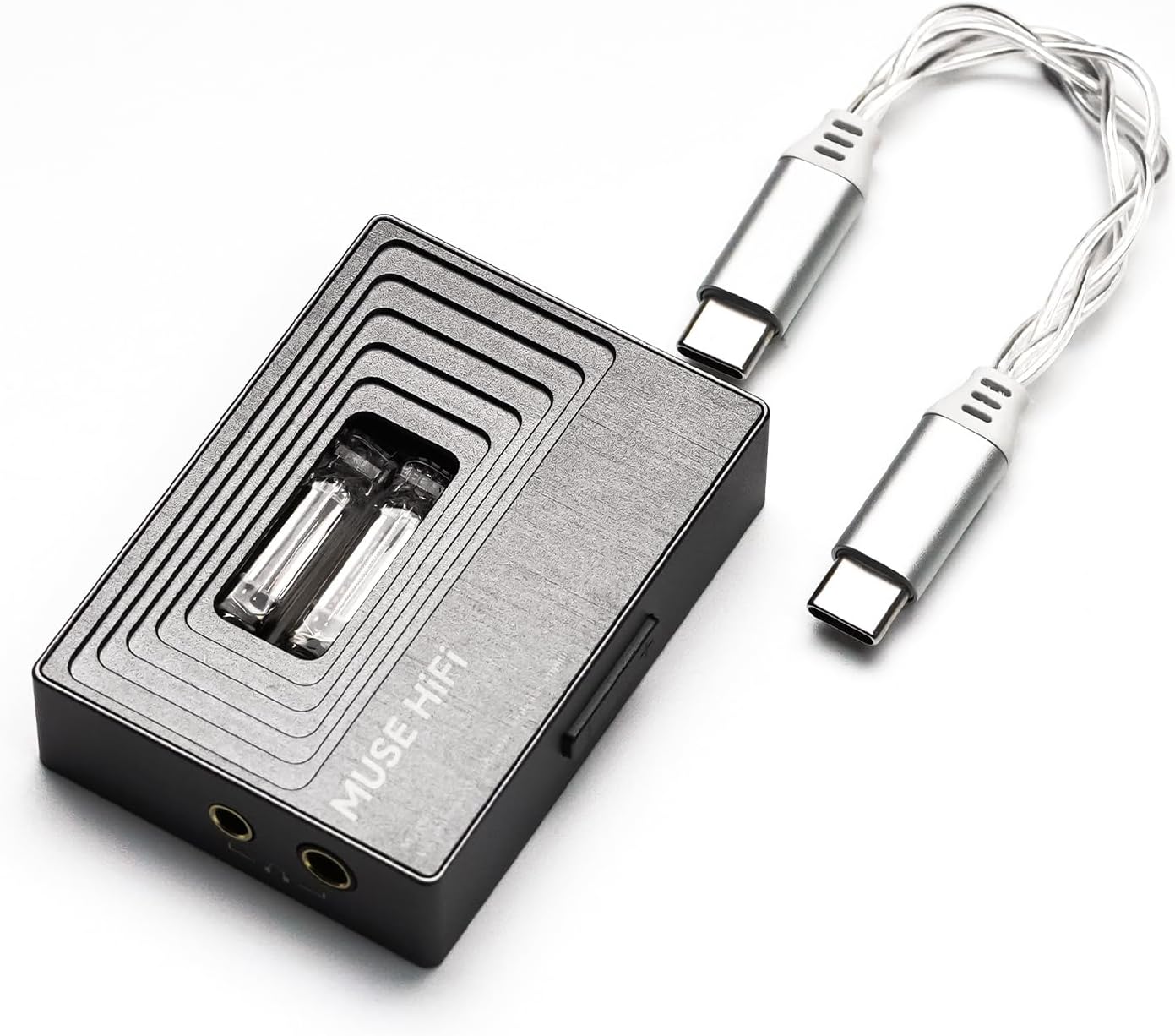 HiFiGo MUSEHiFi M3 Ultra Portable Tube DAC Amp with JAN6418 Vacuum Tube, 460mW/480mW Balanced Output, USB C Dongle DAC for IEMs & Headphones, Amplifier for Phone/PC/Mac