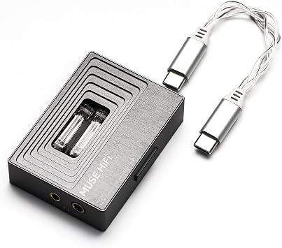 HiFiGo MUSEHiFi M3 Ultra Portable Tube DAC Amp with JAN6418 Vacuum Tube, 460mW/480mW Balanced Output, USB C Dongle DAC for IEMs & Headphones, Amplifier for Phone/PC/Mac