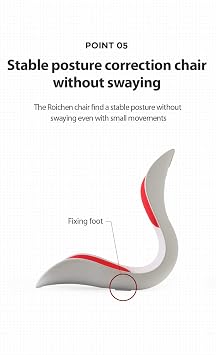 Roichen Chair for Ladies (Medium), Red, Posture Correction Chair, Lumbar Support, Back & Waist Support