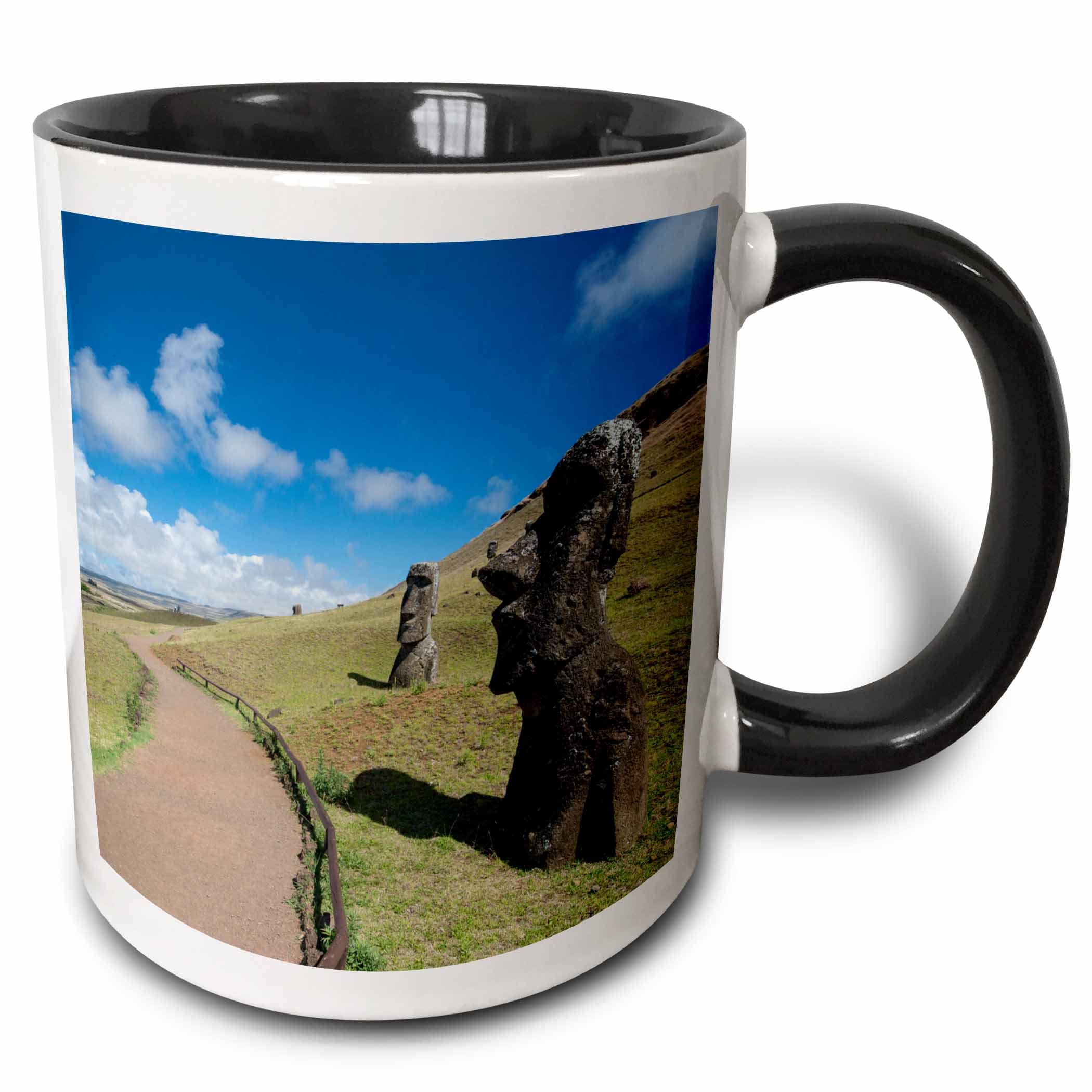 3dRose Chile, Easter Island. Rapa Nui NP, Stone moai head - Mugs (mug_228725_4)