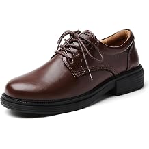 OKJ Oxford Shoes for Women, Black Womens Oxford Shoes Leather Platform Women's Oxfords Comfortable Dressy Slip On, Lace Up Loafers Casual Work Business Dress Office Oxfords Shoes