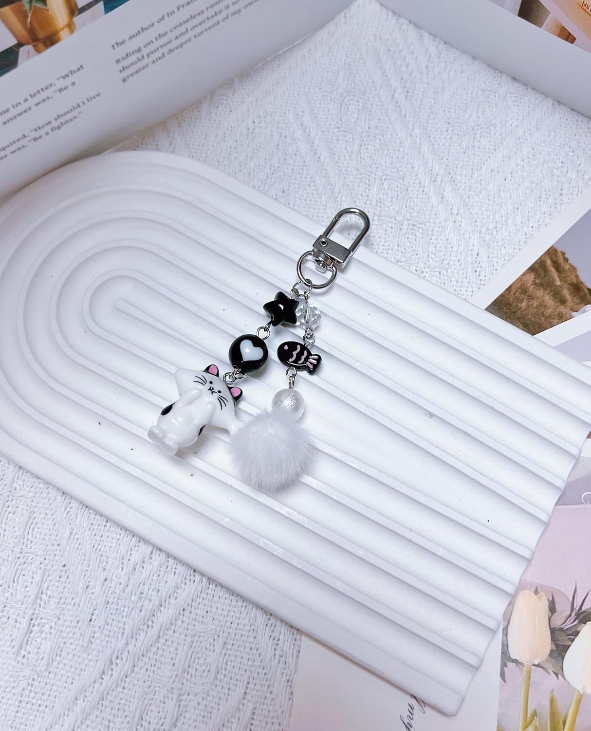 Cute Cat Fish Keychain for Women, Y2K Bag Charms Accessories image 5