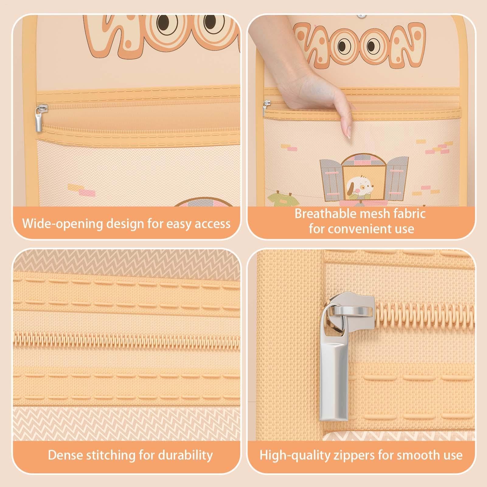 Organizer per biancheria intima da viaggio, pieghevole, a 3 strati, in rete, con tasche multiple, per casa, doccia, armadio, attività all'aperto, lavoro, campeggio, hotel e viaggi