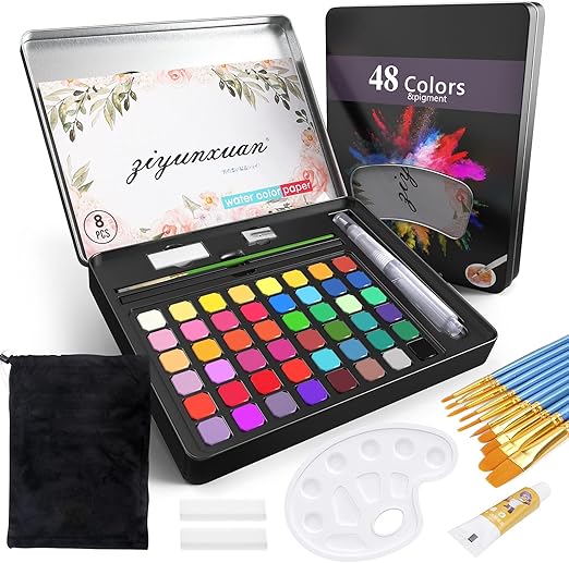 Amazon コホテック Cohotek 水彩絵の具セット 48色 鮮やかな色 アーティストブラシ 鉛筆 消しゴム 鉛筆削り ラインペン ウォーターブラシペン ホワイト顔料 スポンジ 水彩絵の具用紙 キャリーバッグ 絵具 通販 Amazon コホテック Cohotek 水彩絵の具セット 48色 鮮やかな色 アーティストブラシ 鉛筆 消しゴム 鉛筆削り ラインペン ウォーターブラシペン ホワイト顔料 スポンジ 水彩絵の具用紙 キャリーバッグ 絵具 通販