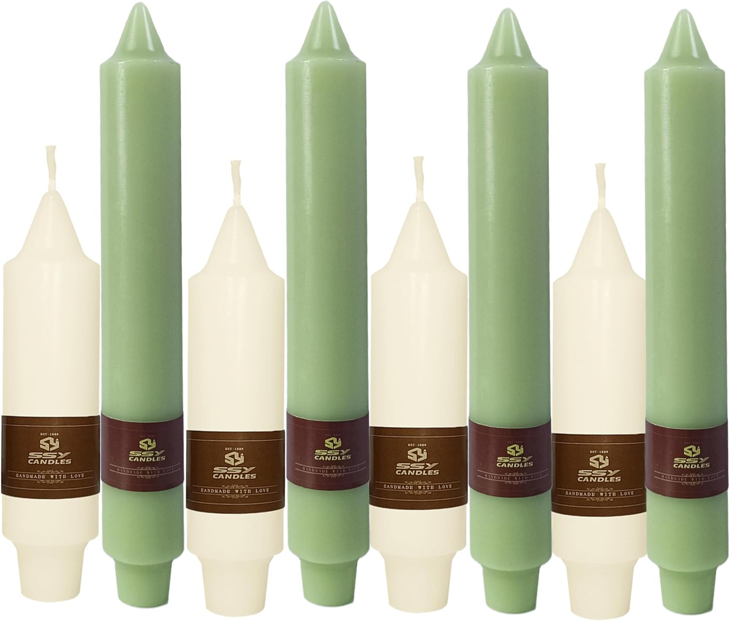8 Pack Candlesticks Unscented Taper Candle Color Candle Sticks Dripless Tapered Candles for Home Décor Weddings Festive Party Women Gifts