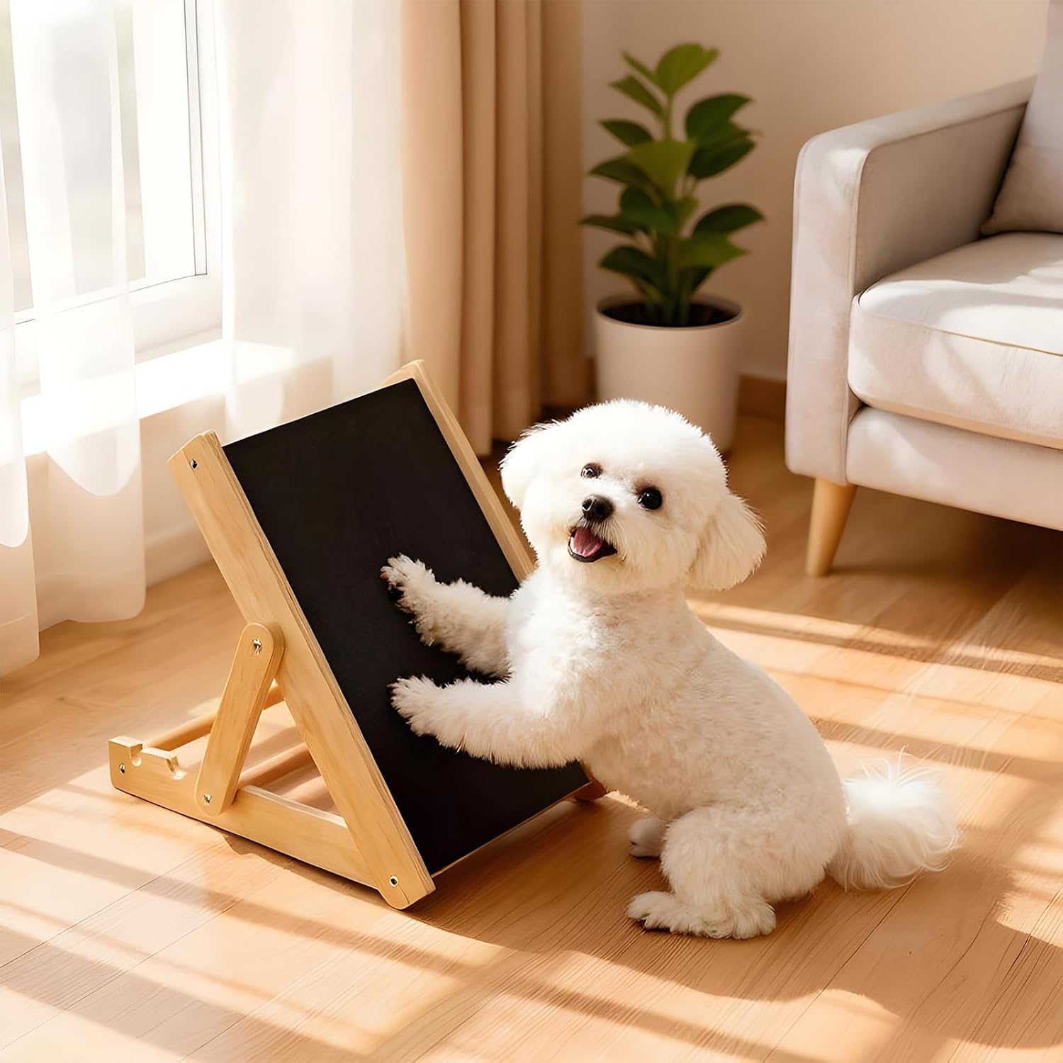 Dog Claw Scratcher - Adjustable Pet Grooming Board, with 3 Height Settings, Puppy Nail Care, Anti-Boredom Tool with Furniture Protection for Indoor, Outdoor Play & Travel