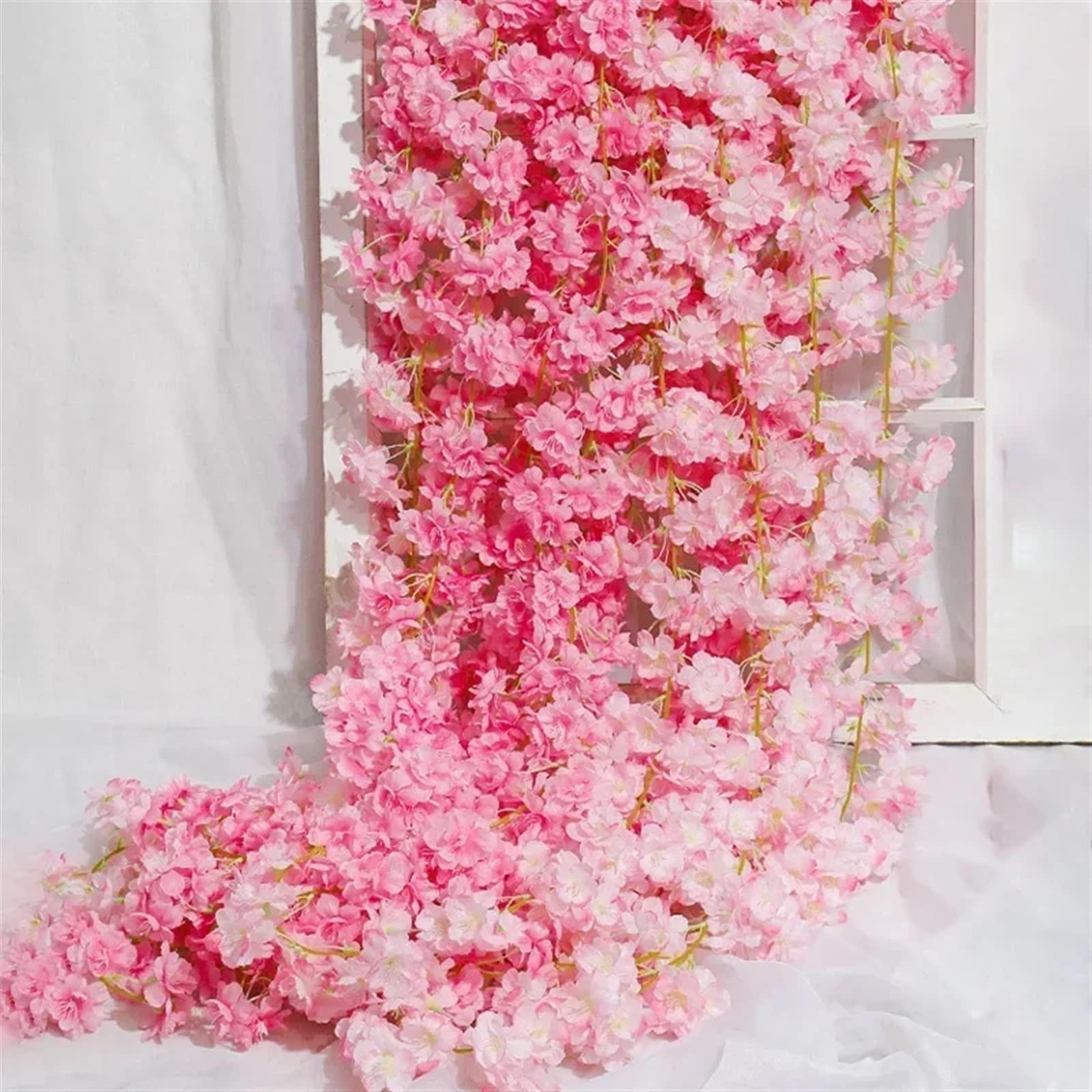 Girlanda rattanowa. Girlanda z rattanu Sakura, ozdoba świąteczna, dekoracja domu, wesele(2.3m rose)