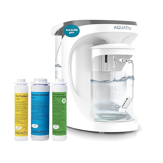 AquaTru Carafe Alkaline Countertop Water Purifier | Certified 4-Stage RO System Removes 84 Contaminants Including Forever Chemicals, Lead & Fluoride | Adds Healthy Minerals | No Plumbing