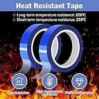 Vista 4 de 2 rollos de 20 mm × 30 m (98 pies) Cinta de sublimación azul, cinta de transferencia de calor, cinta de sublimación resistente al calor, cinta