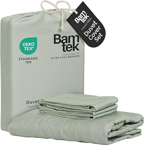 Juego de funda de edredón - Funda de edredón 100% viscosa derivada de bambú, tamaño Queen, 3 piezas de funda de edredón refrescante de lujo para