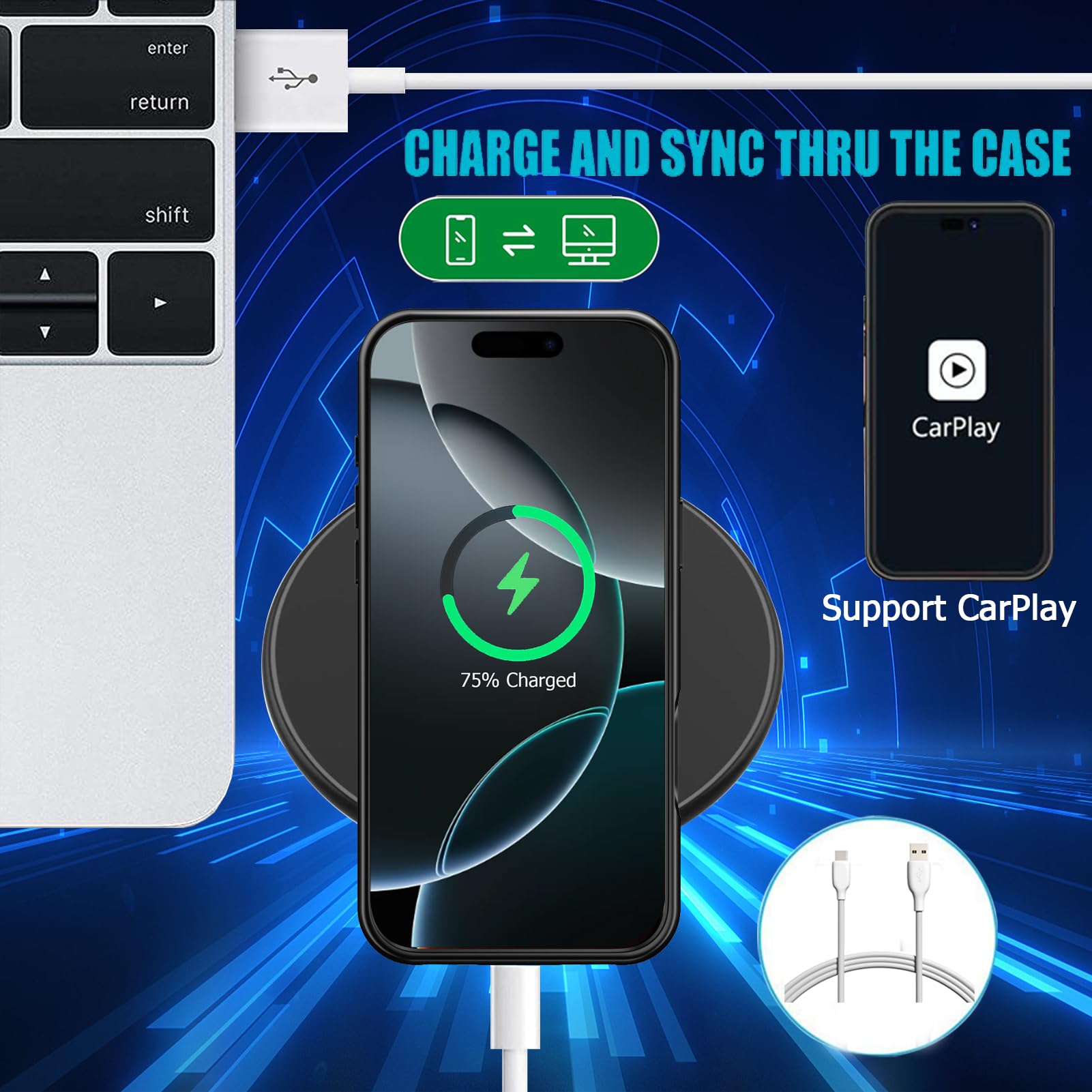 Amazon.com: Battery Case iPhone 16 Pro, Upgraded 10000mAh