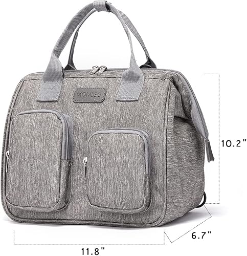 Miniatura 6 de MOMIGO Mochila para pañales - Mochila para pañales inteligente multifunción impermeable para bebés, Gris, Classic