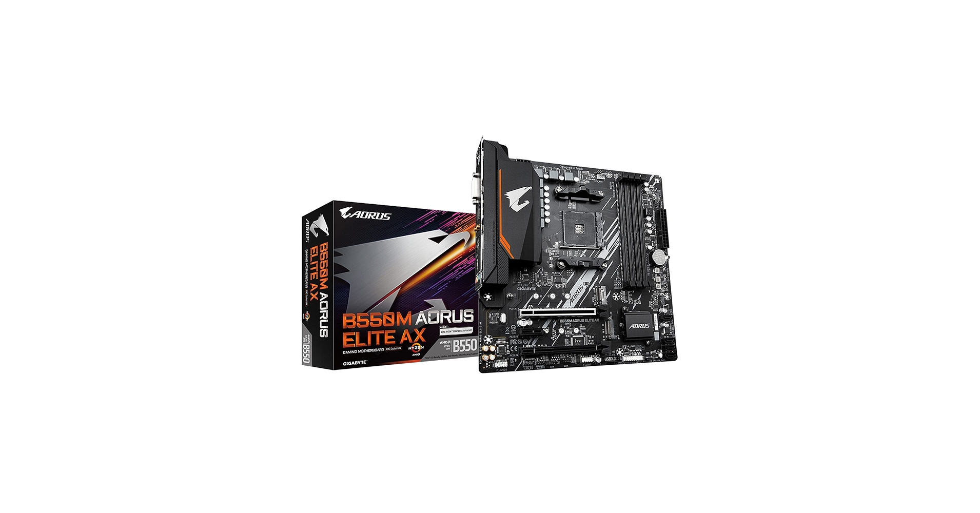 GIGABYTE - GIGABYTE　MicroATXマザーボード B550M AORUS ELITE Rev.1.0　SocketAM4 元箱あり GIGABYTE B550M AORUS ELITE AX (rev 1.3) AM4 AMD B550 Micro