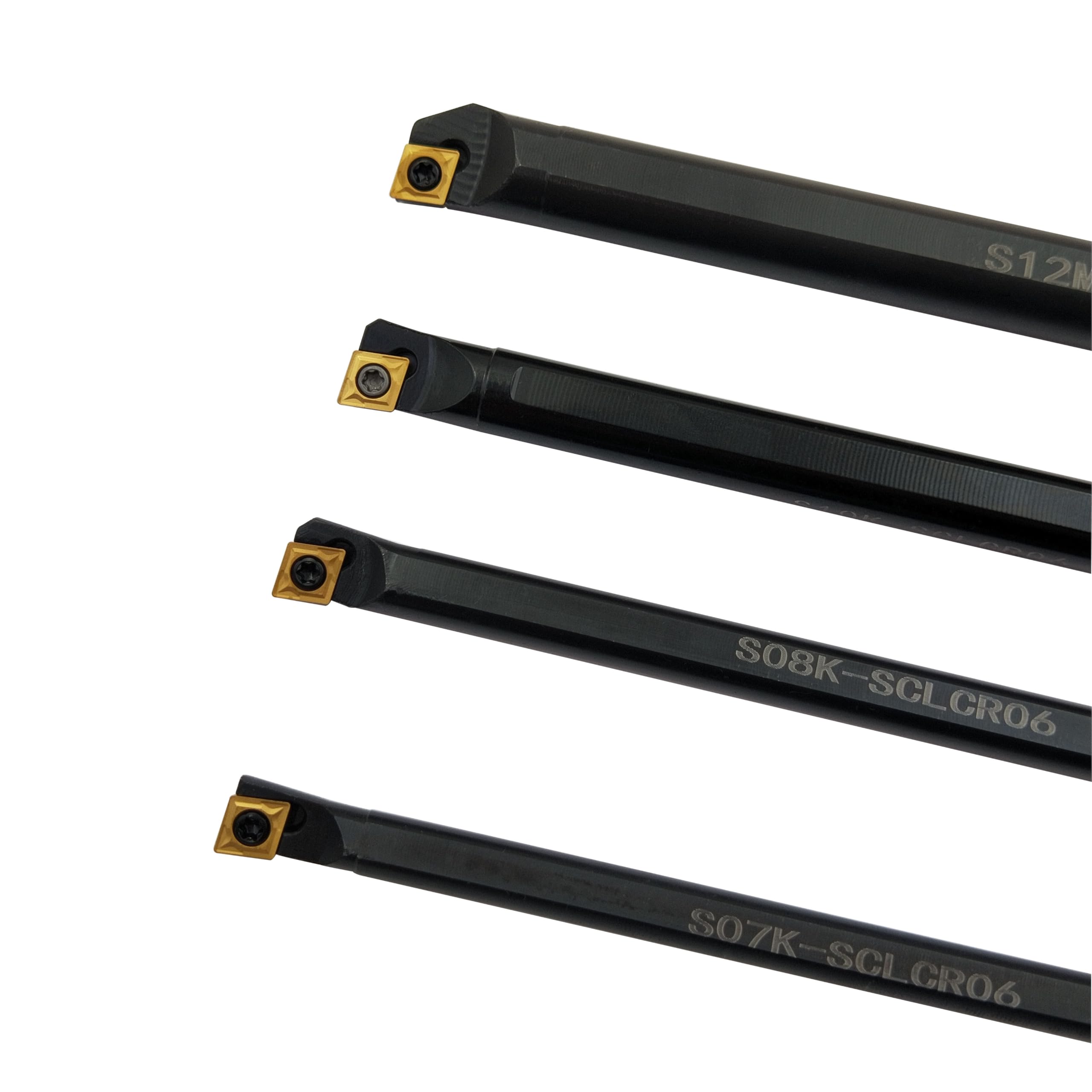 14Stück innenloch drehmeissel S07K/S08K/S10K/S12M-SCLCR06 Indexierbarer CNC-Drehmaschinen-Drehwerkzeughalter-Set，Und 10Stück CCMT060204 CCMT21.51 Drehmaschine Hartmetall-Dreheinsatz