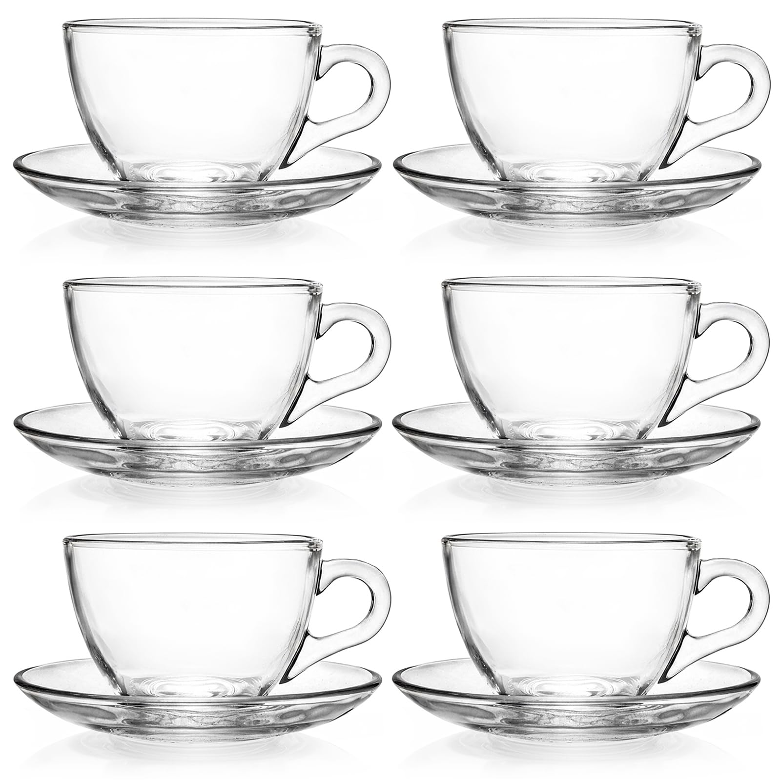 Tasses à thé et soucoupes en verre pour vos brunchs et moments de détente