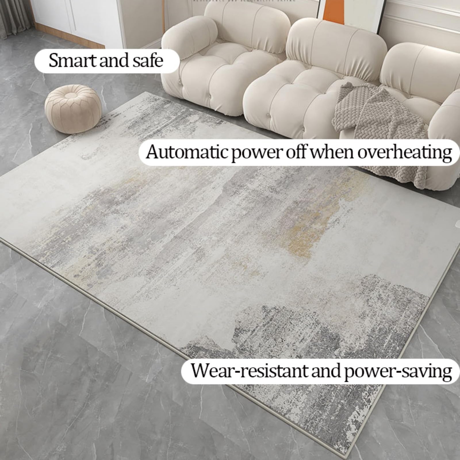 Chauffe-pieds électrique, tapis de sol chauffants, chauffage rapide