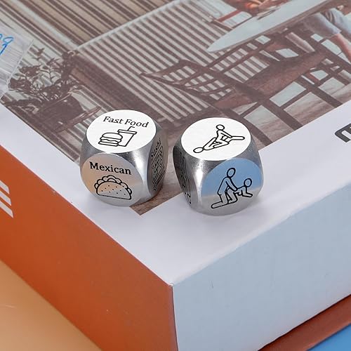 Miniatura 4 de Dados de aniversario para él, ella, divertidos dados de decisión de comida para parejas, novio, novia, despedida de soltera, día de San Valentín,