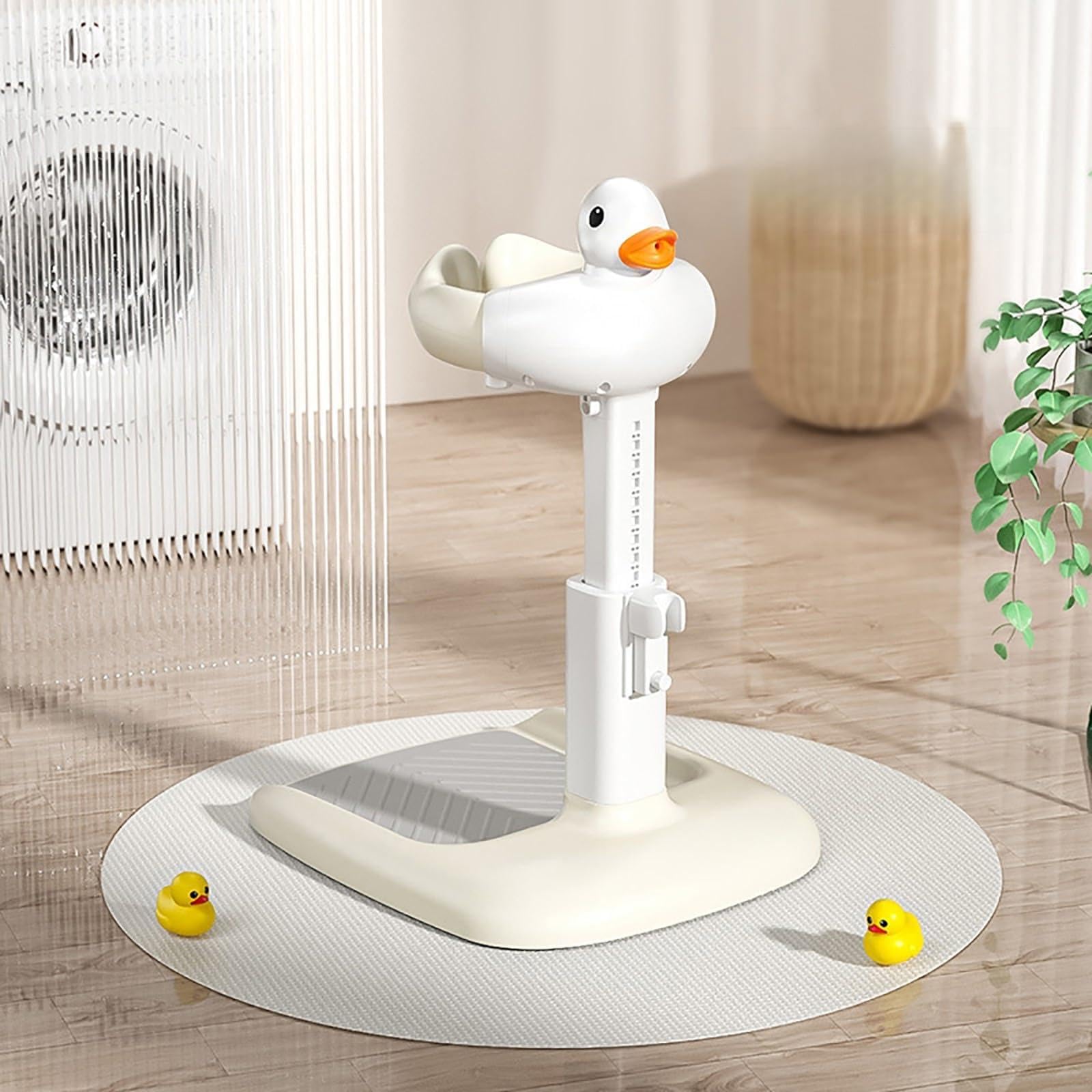 Standing Baby Shower Support - Adjustable Toddler Bath Stand with Convenient Handles Foldable Design for Safe Comfortable Washing