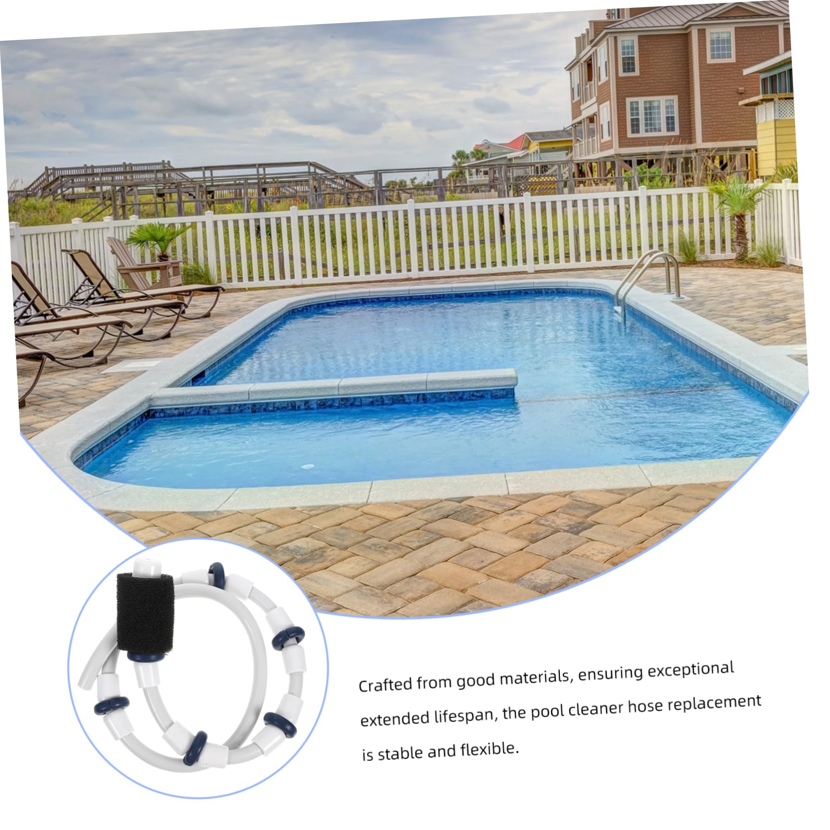 Abaodam Manguera para Limpiador De Piscinas Tubo Limpiador De Piscina Manguera De Repuesto Manguera De Conexión para Limpieza De para Enterradas De Agua Duradera y Conveniente