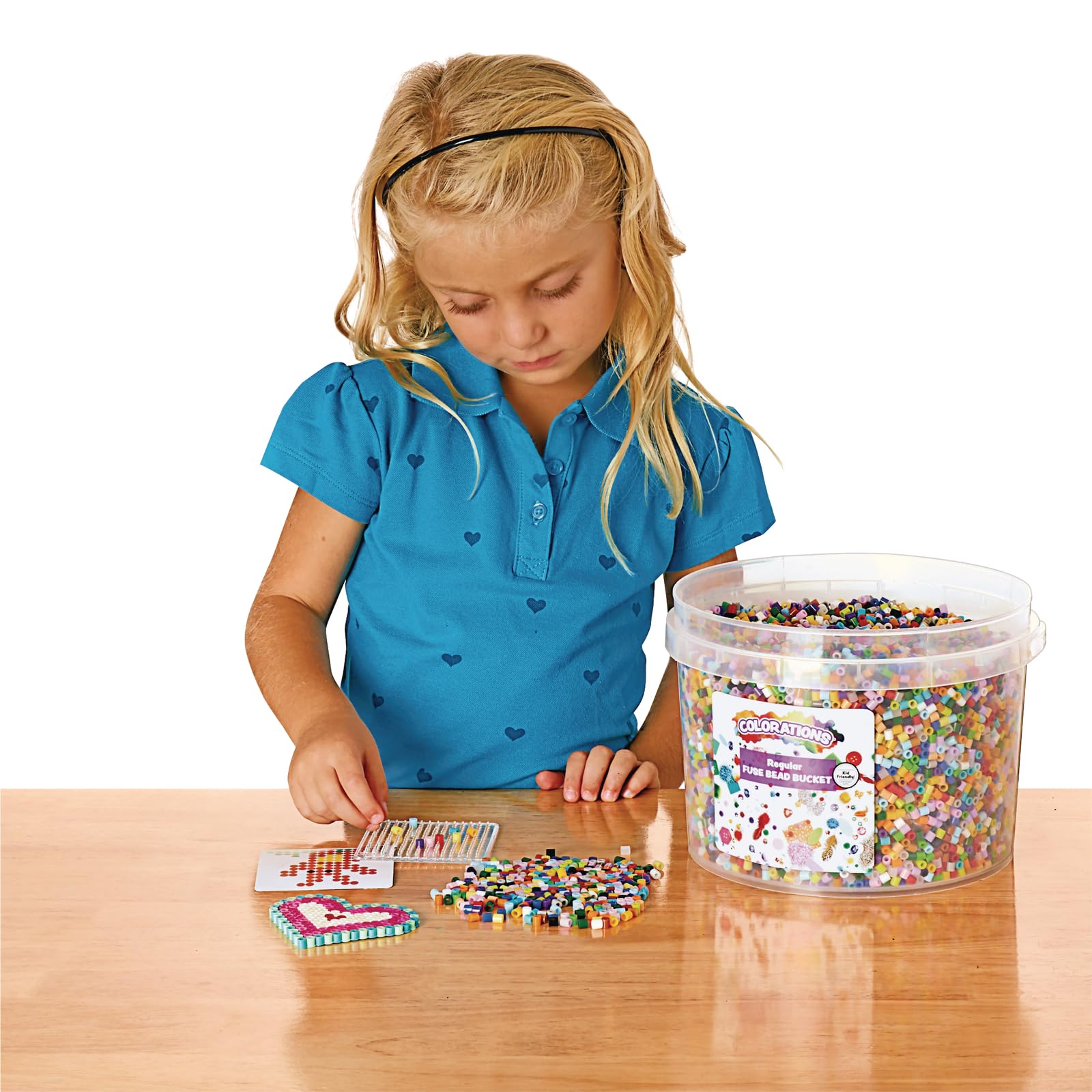 Colorations Fuse Beads, 22,000 Beads with 6 Pegboards & Ironing Paper, Regular Colors, Melty Beads, Iron, Crafts for Kids, Arts & Crafts, Beads, Plastic Beads, Fine Motor Activity, Screen-Free - Image 4